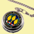 Millar Clan Crest Round Shaped Chrome Plated Pocket Watch