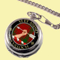 McCulloch Clan Crest Round Shaped Chrome Plated Pocket Watch