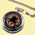 Maule Clan Crest Round Shaped Chrome Plated Pocket Watch