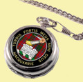 MacQuarrie Clan Crest Round Shaped Chrome Plated Pocket Watch