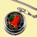 MacNeacail Clan Crest Round Shaped Chrome Plated Pocket Watch