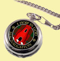 MacNaughton Clan Crest Round Shaped Chrome Plated Pocket Watch