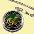 MacMillan Clan Crest Round Shaped Chrome Plated Pocket Watch