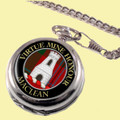 MacLean Clan Crest Round Shaped Chrome Plated Pocket Watch