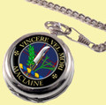 MacLaine Clan Crest Round Shaped Chrome Plated Pocket Watch