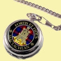 MacLachlan Clan Crest Round Shaped Chrome Plated Pocket Watch