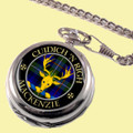 MacKenzie Clan Crest Round Shaped Chrome Plated Pocket Watch