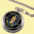 Mackay Clan Crest Round Shaped Chrome Plated Pocket Watch