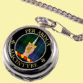 MacIntyre Clan Crest Round Shaped Chrome Plated Pocket Watch