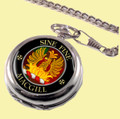 MacGill Clan Crest Round Shaped Chrome Plated Pocket Watch