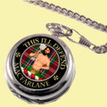 MacFarlane Clan Crest Round Shaped Chrome Plated Pocket Watch