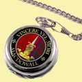 MacDowall Clan Crest Round Shaped Chrome Plated Pocket Watch