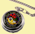 MacDonald Clan Crest Round Shaped Chrome Plated Pocket Watch