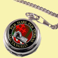 MacDonald Of Sleat Clan Crest Round Shaped Chrome Plated Pocket Watch
