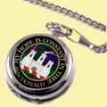 MacDonald Of Clanranald Clan Crest Round Shaped Chrome Plated Pocket Watch