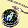 MacCallum Clan Crest Round Shaped Chrome Plated Pocket Watch