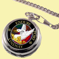 Lindsay Clan Crest Round Shaped Chrome Plated Pocket Watch