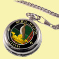 Leith Clan Crest Round Shaped Chrome Plated Pocket Watch
