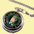 Lamont Clan Crest Round Shaped Chrome Plated Pocket Watch