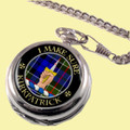 Kirkpatrick Clan Crest Round Shaped Chrome Plated Pocket Watch