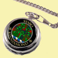 Kinninmond Clan Crest Round Shaped Chrome Plated Pocket Watch