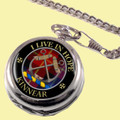 Kinnear Clan Crest Round Shaped Chrome Plated Pocket Watch