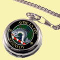 Kennedy Clan Crest Round Shaped Chrome Plated Pocket Watch