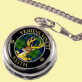 Keith Clan Crest Round Shaped Chrome Plated Pocket Watch