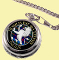 Inglis Clan Crest Round Shaped Chrome Plated Pocket Watch