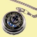 Hannay Clan Crest Round Shaped Chrome Plated Pocket Watch