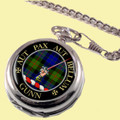 Gunn Clan Crest Round Shaped Chrome Plated Pocket Watch
