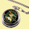 Graham Clan Crest Round Shaped Chrome Plated Pocket Watch