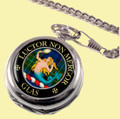 Glas Clan Crest Round Shaped Chrome Plated Pocket Watch