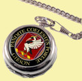 Gibson Clan Crest Round Shaped Chrome Plated Pocket Watch