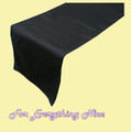 Black Polyester Wedding Table Runners Decorations x 5 For Hire