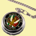 Gartshore Clan Crest Round Shaped Chrome Plated Pocket Watch