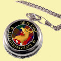 Fotheringham Clan Crest Round Shaped Chrome Plated Pocket Watch