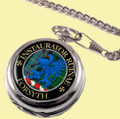 Forsyth Clan Crest Round Shaped Chrome Plated Pocket Watch