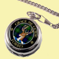Forbes Clan Crest Round Shaped Chrome Plated Pocket Watch