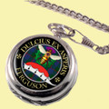 Ferguson Clan Crest Round Shaped Chrome Plated Pocket Watch