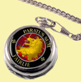 Fairlie Clan Crest Round Shaped Chrome Plated Pocket Watch