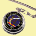 Elliott Clan Crest Round Shaped Chrome Plated Pocket Watch