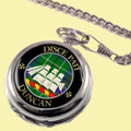Duncan Clan Crest Round Shaped Chrome Plated Pocket Watch
