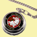 Dunbar Clan Crest Round Shaped Chrome Plated Pocket Watch