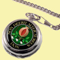 Don Clan Crest Round Shaped Chrome Plated Pocket Watch