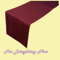 Burgundy Wine Polyester Wedding Table Runners Decorations x 10 For Hire