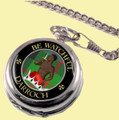 Darroch Clan Crest Round Shaped Chrome Plated Pocket Watch
