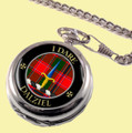 Dalziel Clan Crest Round Shaped Chrome Plated Pocket Watch