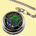 Cooper Clan Crest Round Shaped Chrome Plated Pocket Watch