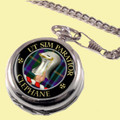 Clephane Clan Crest Round Shaped Chrome Plated Pocket Watch